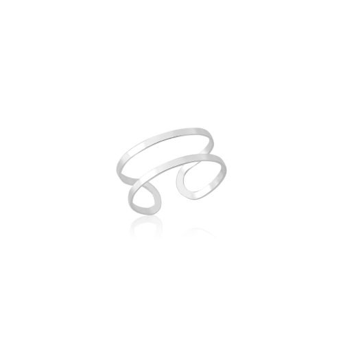 Anel Regulável em Prata 925 Vazado