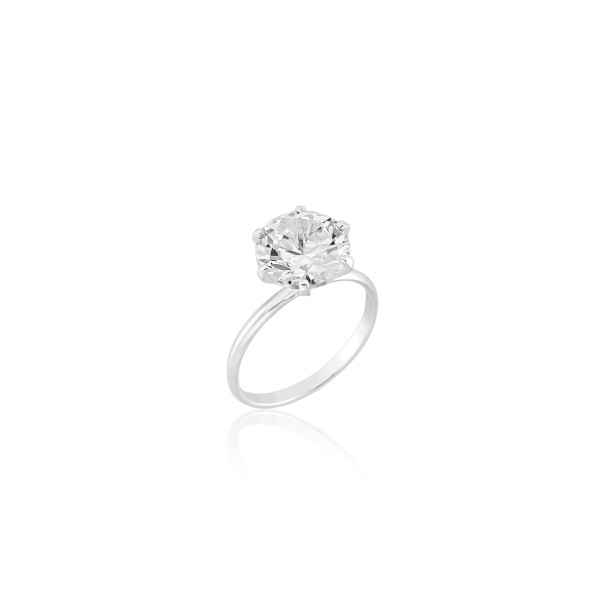 Anel em Prata 925 Solitário 10 mm Anel em Prata 925 Solitário 10 mm