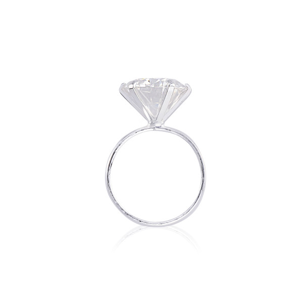 Anel em Prata 925 Solitário Moissanite 12 mm Anel em Prata 925 Solitário Moissanite 12 mm