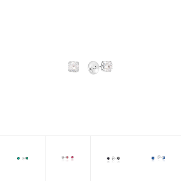 Brinco Baby Press em Prata 925 Ponto de Luz