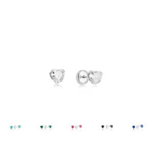 Brinco Baby Press em Prata 925 Coração P