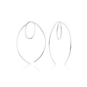 Argola em Prata 925 Abstrata