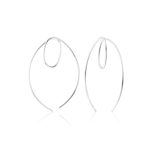 Argola em Prata 925 Abstrata