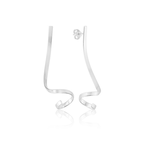 Brinco em Prata 925 Pendente Fita