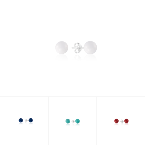 Brinco em Prata 925 Bola Colors