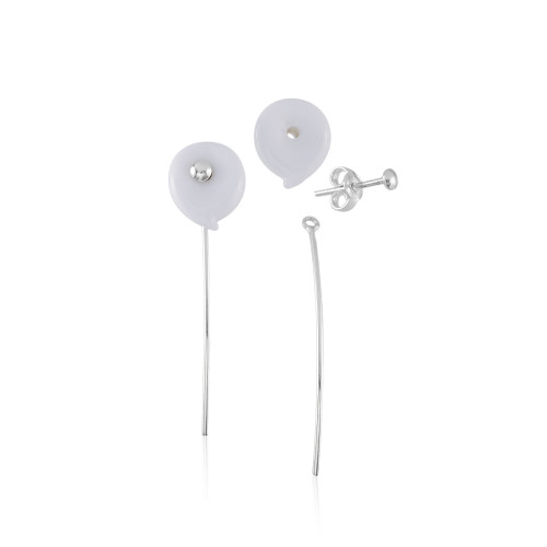 Brinco em Prata 925 Copo de Leite