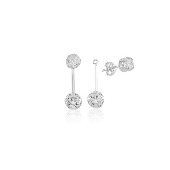Brinco em Prata 925 Grace Kelly 7 mm Brinco em Prata 925 Grace Kelly 7 mm