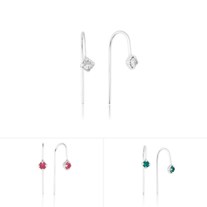 Brinco em Prata 925 Ponto de Luz