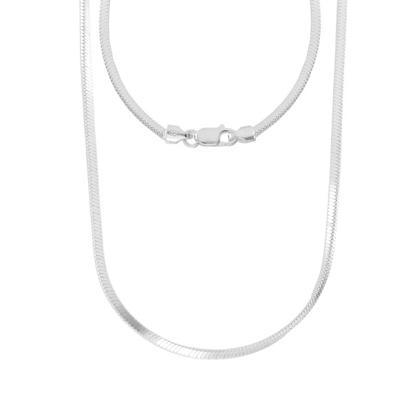 Choker em Prata 925 Rabo de Rato Quadrada Choker em Prata 925 Rabo de Rato Quadrada