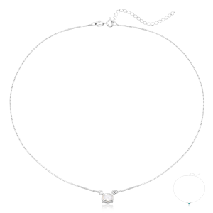 Gargantilha em Prata 925 Pedra Oval