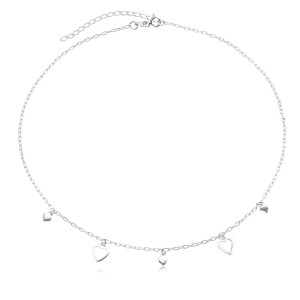 Choker em Prata 925 Corações