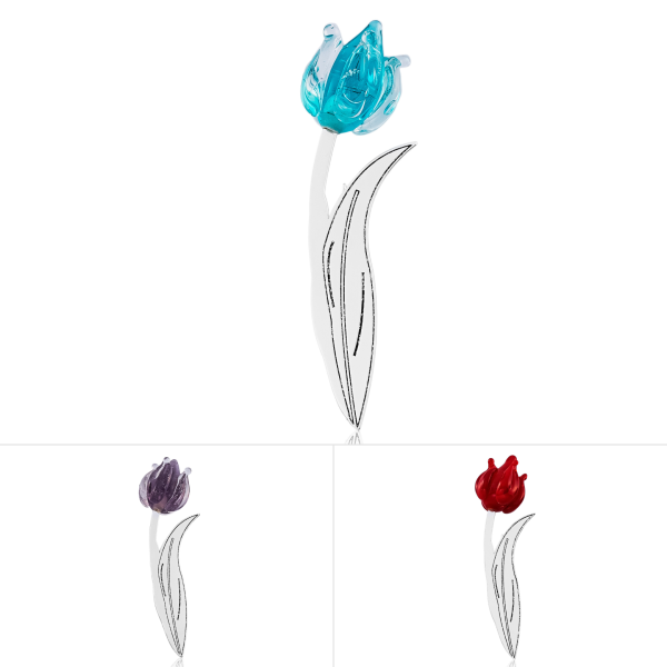 Broche em Prata 925 Tulipa em Murano