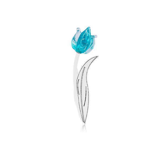Broche em Prata 925 Tulipa em Murano