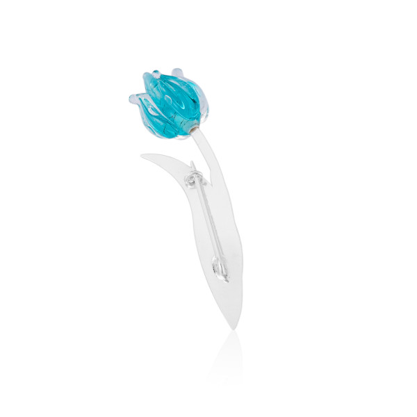 Broche em Prata 925 Tulipa em Murano