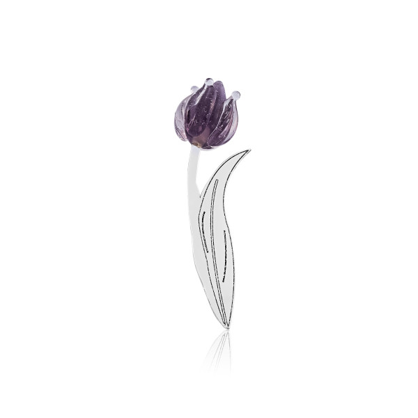Broche em Prata 925 Tulipa em Murano