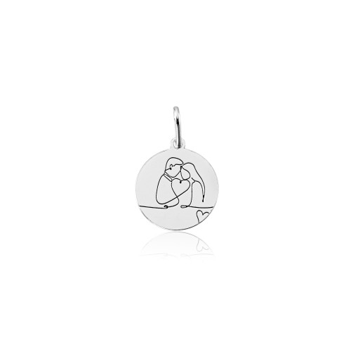Pingente em Prata 925 Namorados
