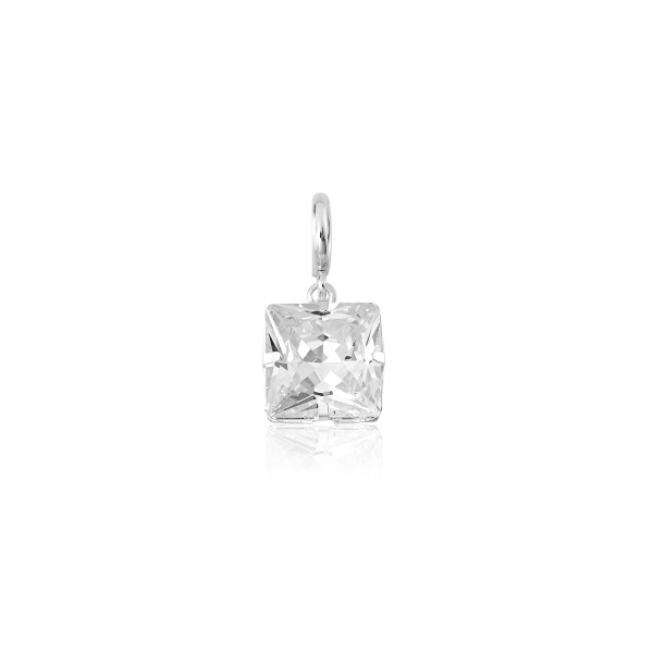 Pingente em Prata 925 Zircônia Quadrada Cristal Pingente em Prata 925 Zircônia Quadrada Cristal
