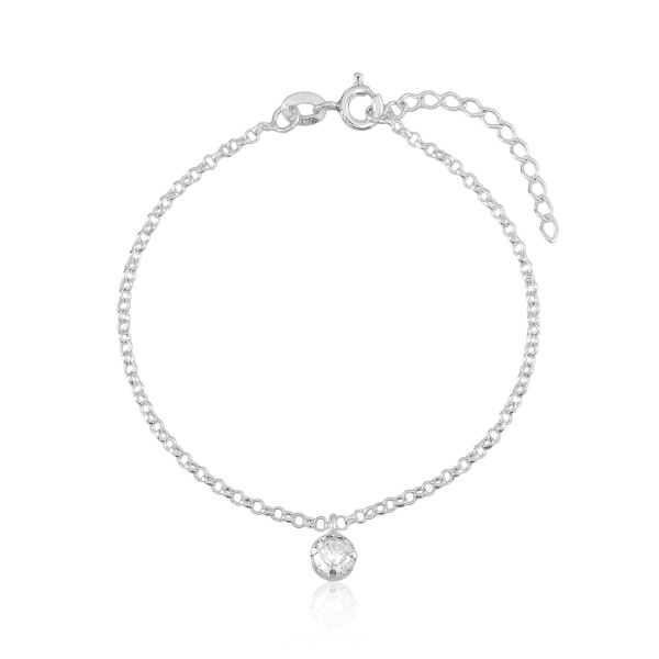 Pulseira em Prata 925 Portuguesa Zircônia Redonda Pulseira em Prata 925 Portuguesa Zircônia Redonda