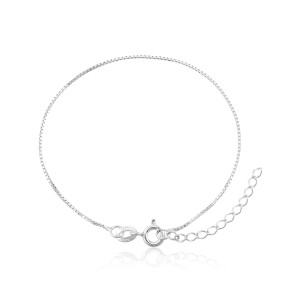 Pulseira em Prata 925 Corrente Veneziana Lisa