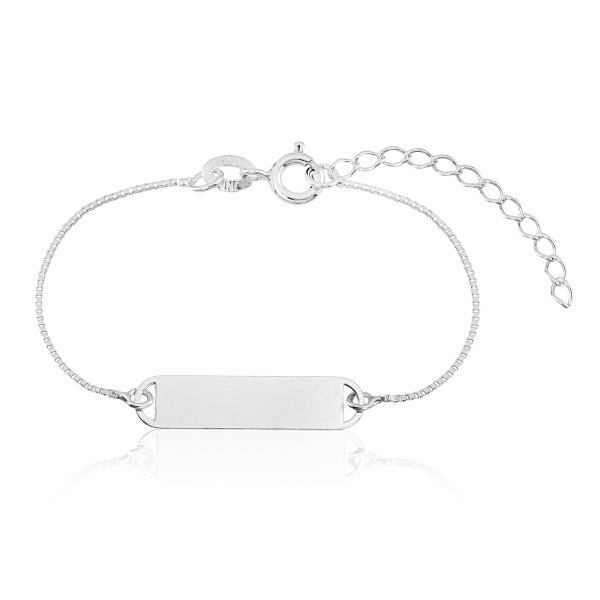 Pulseira em Prata 925 Infantil Plaquinha