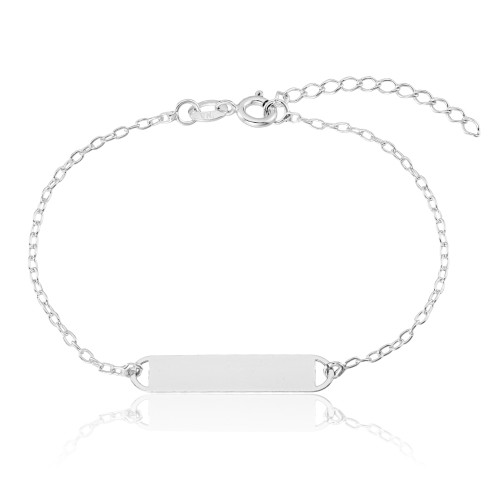 Pulseira em Prata 925 Plaquinha Adulto