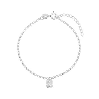 Pulseira em Prata 925 Portuguesa Zircônia Quadrada Pulseira em Prata 925 Portuguesa Zircônia Quadrada
