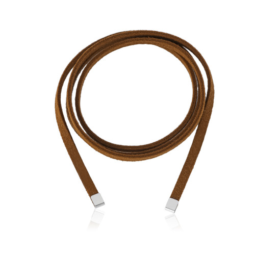 Pulseira em Prata 925 Camurça Caramelo