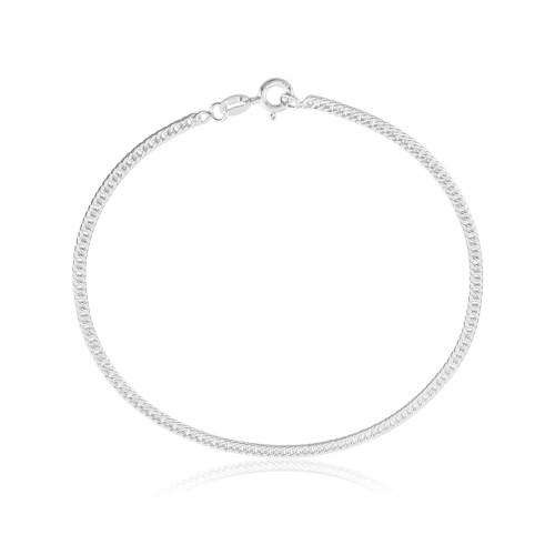 Pulseira em Prata 925 Groumet Dupla