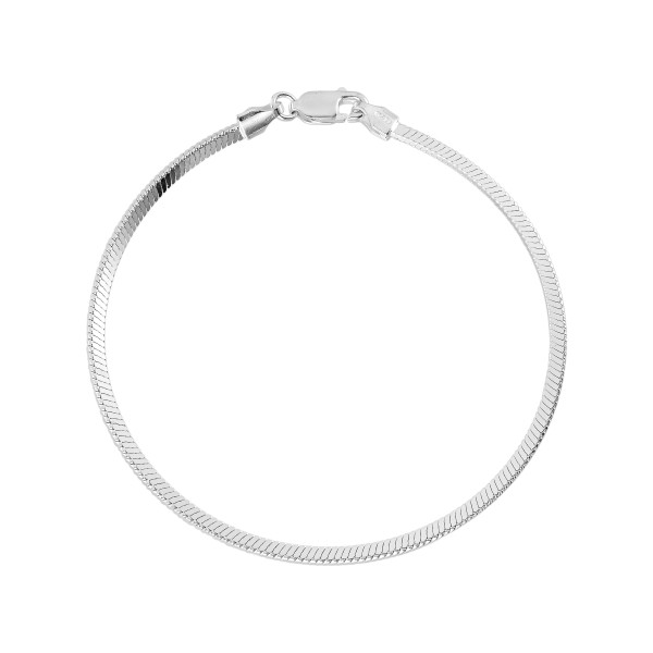 Pulseira em Prata 925 Rabo de Rato Quadrada Pulseira em Prata 925 Rabo de Rato Quadrada