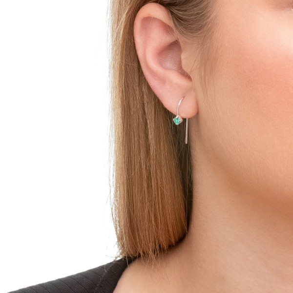 Brinco em Prata 925 Ponto de Luz