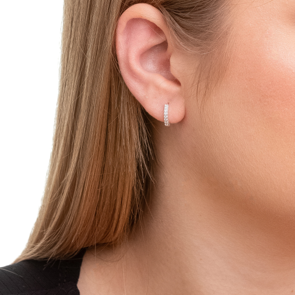 Argolinha em Prata 925 Cravejada