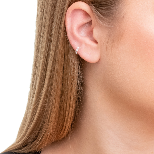 Argolinha em Prata 925 Cravejada