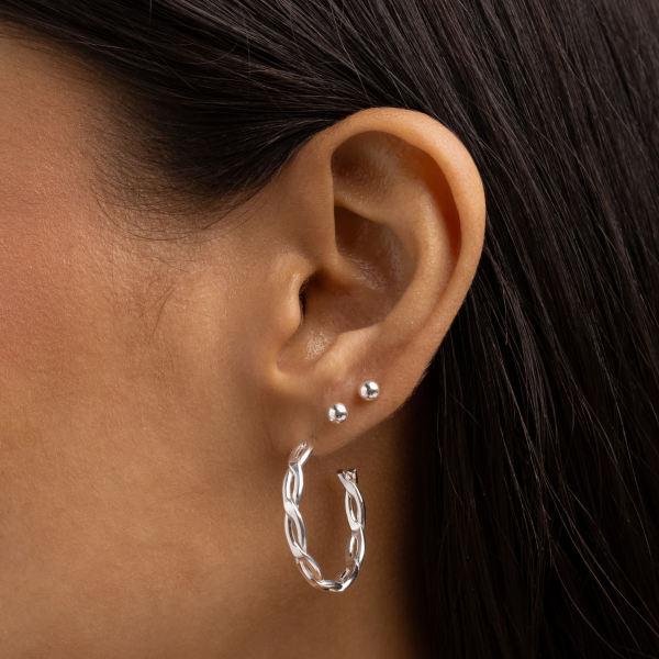 Argola em Prata 925 Corrente