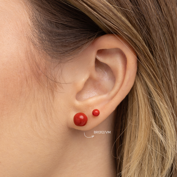 Brinco em Prata 925 Bola Colors