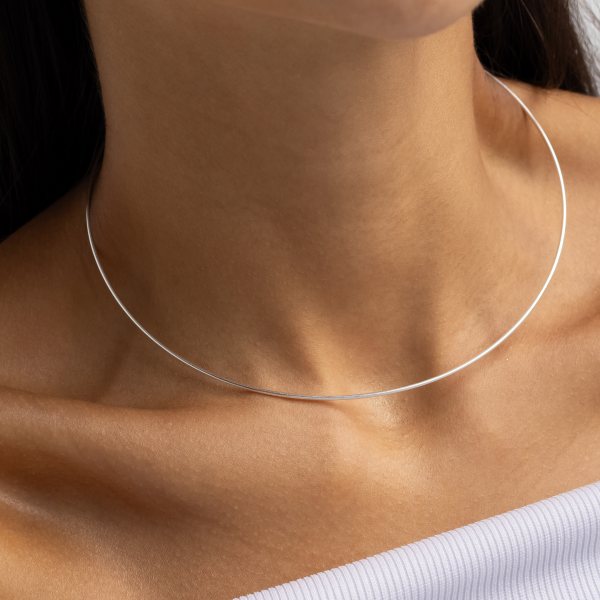 Choker em Prata 925 Fio Regulável