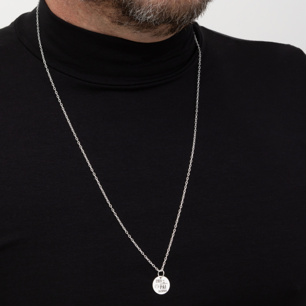 Pingente em Prata 925 Medalha Melhor Pai do Mundo