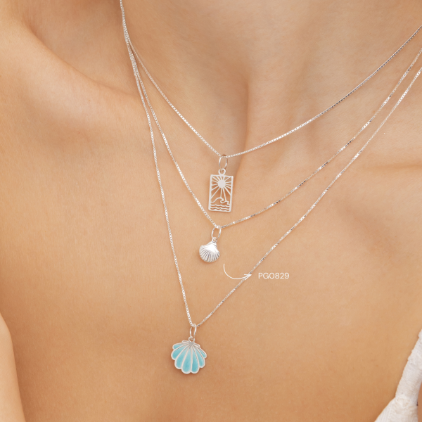 Pingente em Prata 925 Mini Concha do Mar